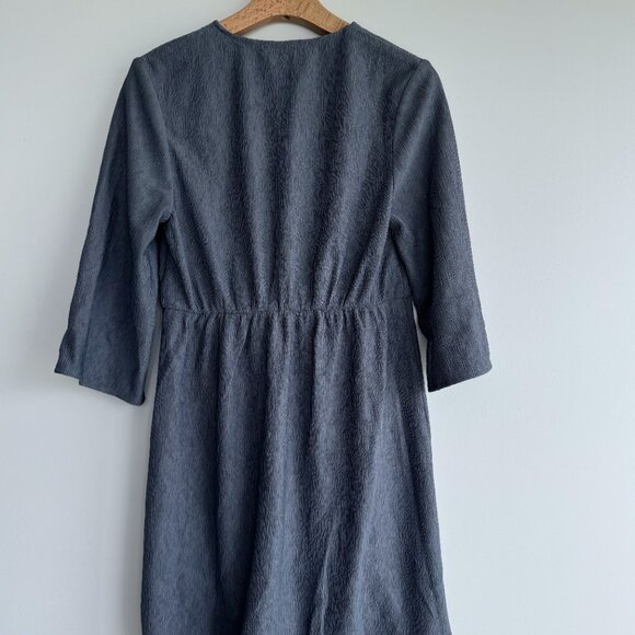 Love Bonito Blue Gray Slate 3/4 Sleeve Dress - Picture 9 of 9